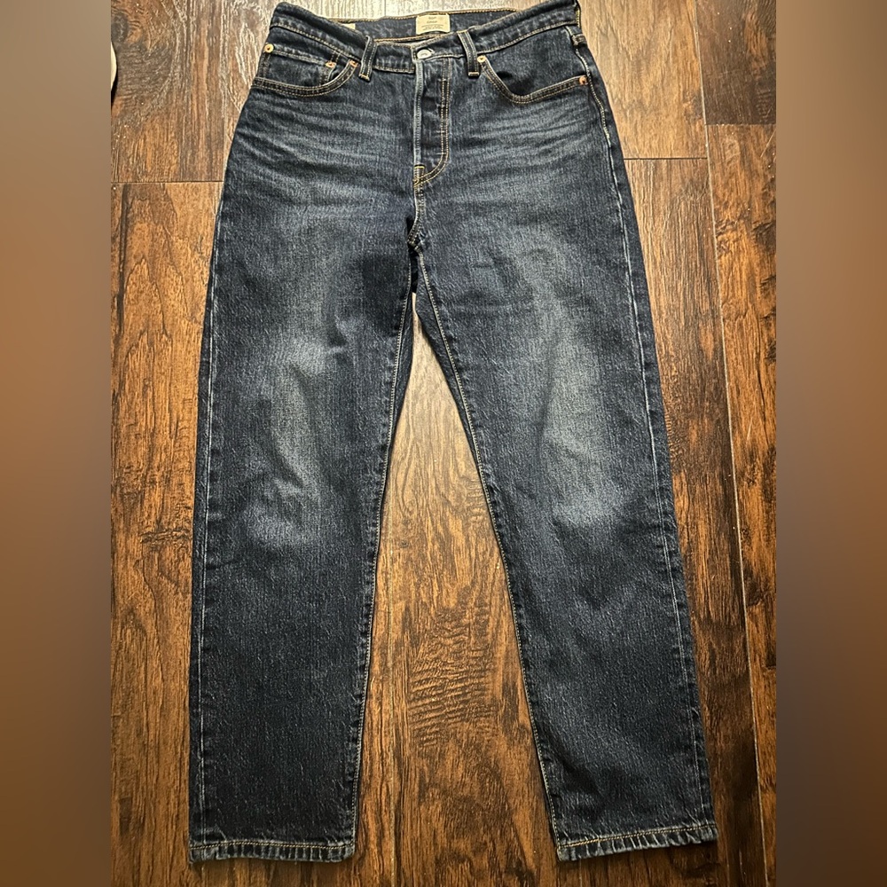 Levi's Women's 501 Crop  - Dark Blue Size 28